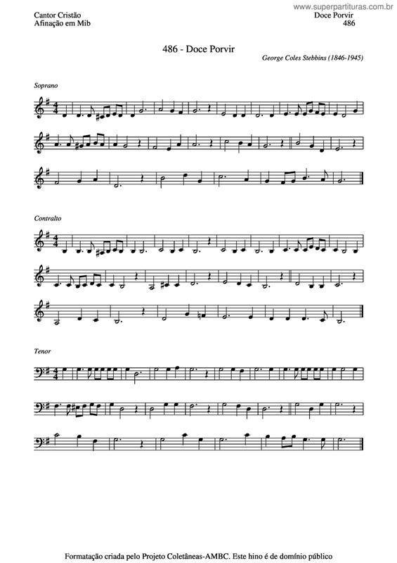 Partitura da música Doce Porvir v.4