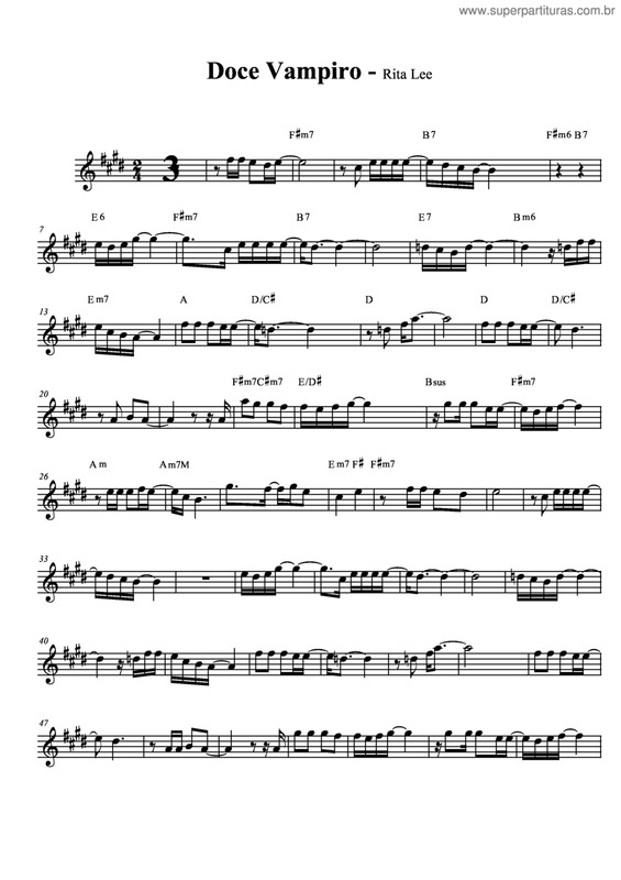 Partitura da música Doce Vampiro v.4