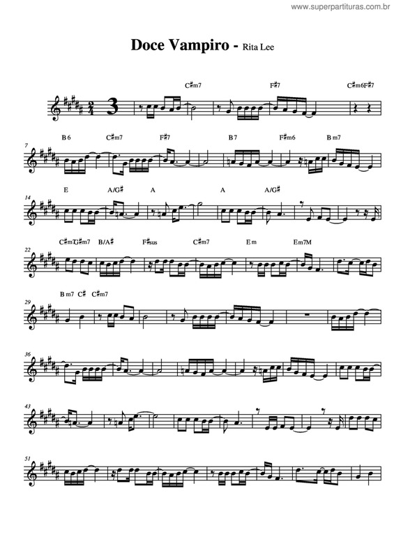 Partitura da música Doce Vampiro v.5