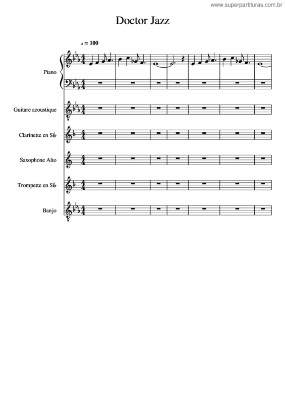 Partitura da música Doctor Jazz