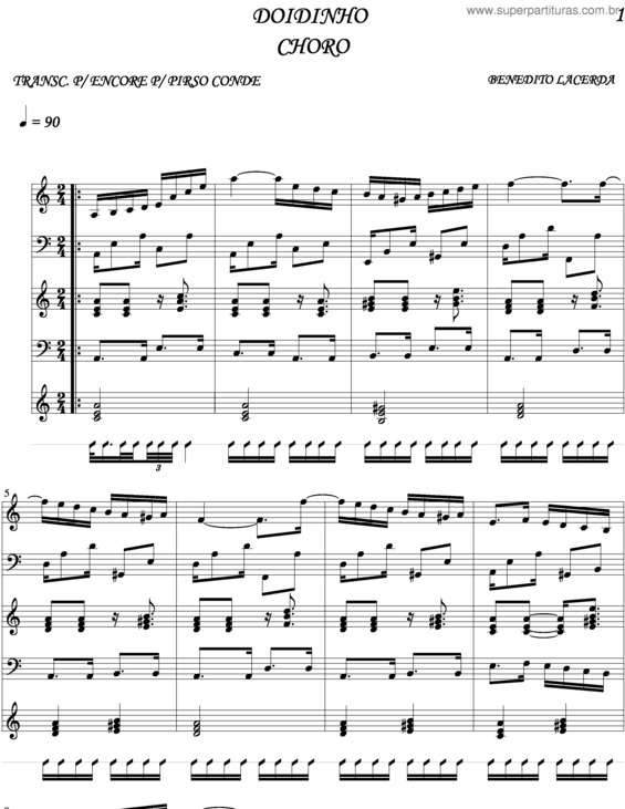 Partitura da música Doidinho v.3