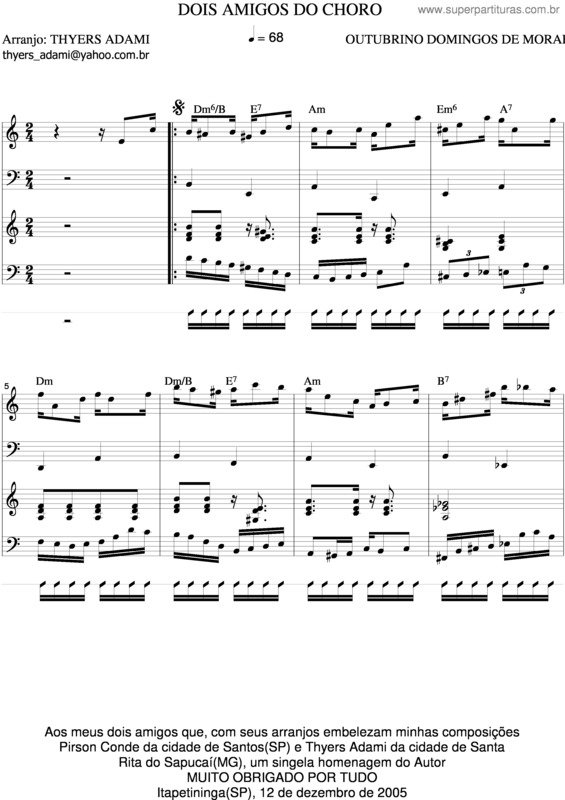 Partitura da música Dois Amigos Do Choro v.2