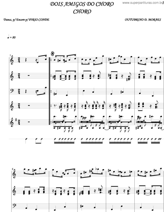 Partitura da música Dois Amigos No Choro v.2