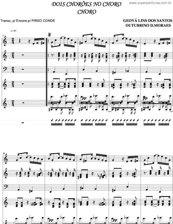 Partitura da música Dois Choroes No Choro v.3