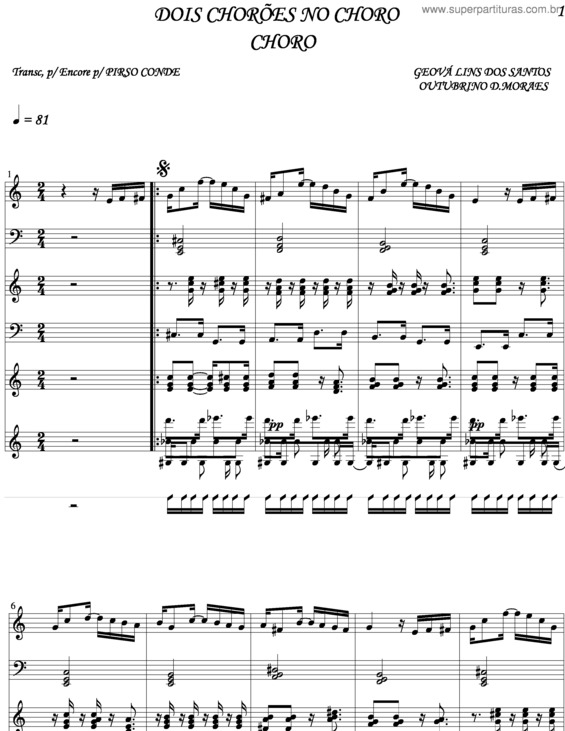 Partitura da música Dois Chorões No Choro v.4