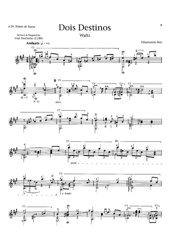 Partitura da música Dois Destinos v.6