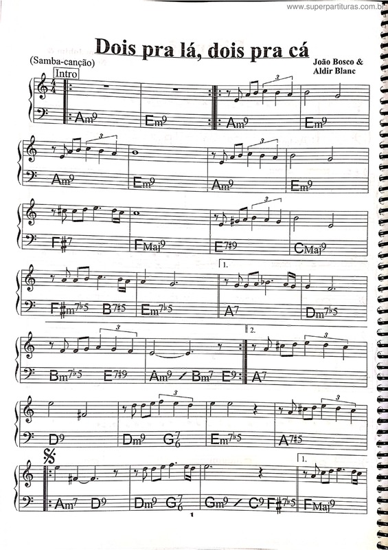 Partitura da música Dois Pra Lá, Dois Pra Cá v.5