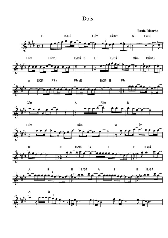 Partitura da música Dois v.3