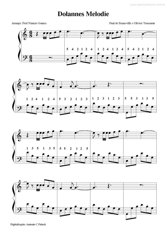 Partitura da música Dolannes Melodie