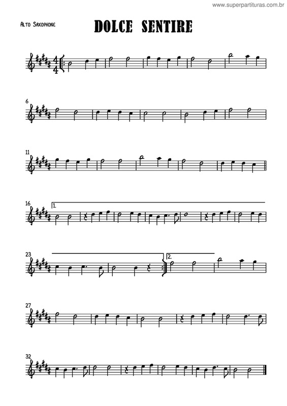 Partitura da música Dolce Sentire