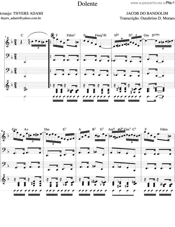 Partitura da música Dolente v.2