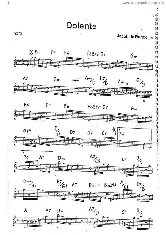 Partitura da música Dolente v.4