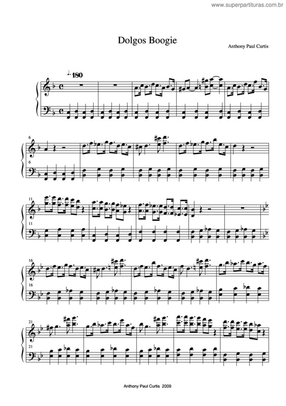 Partitura da música Dolgos Boogie