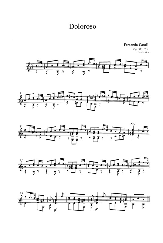 Partitura da música Doloroso v.2