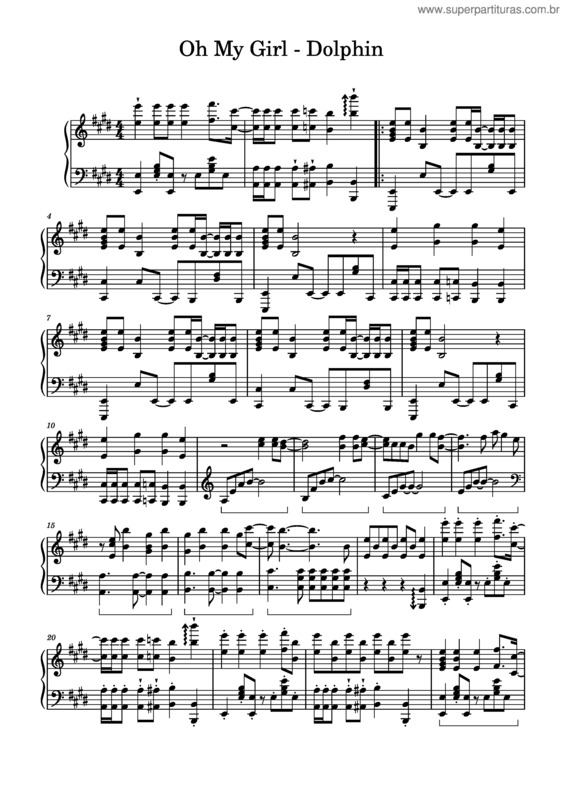 Partitura da música Dolphin – Oh My Girl Oh My Girl – Dolphin
