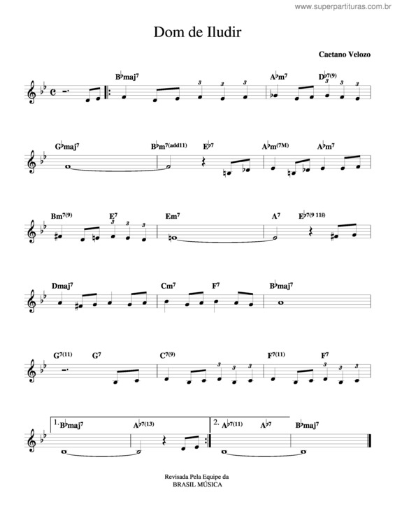 Partitura da música Dom De Iludir v.2