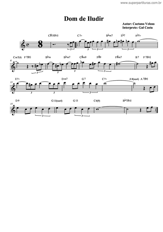 Partitura da música Dom De Iludir v.5