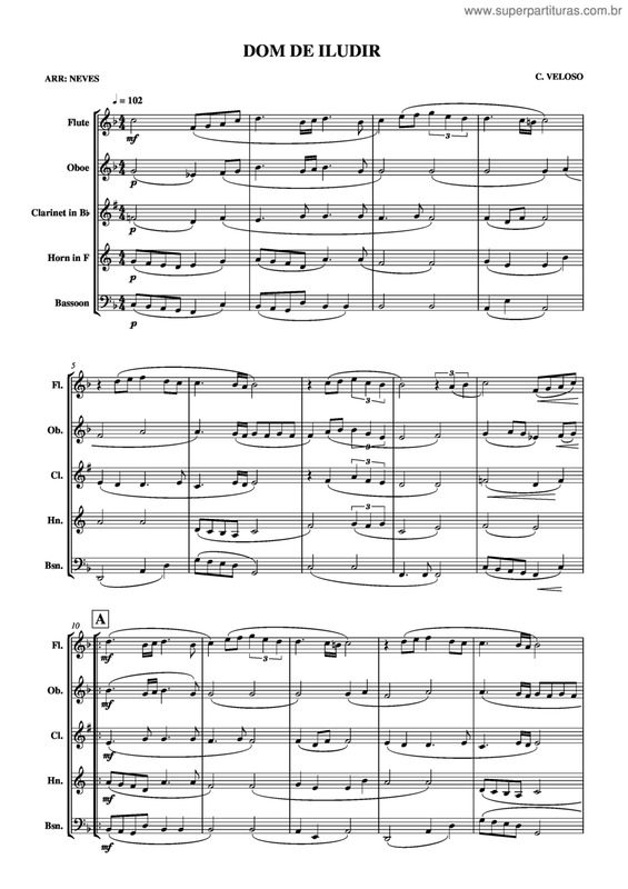 Partitura da música Dom De Iludir v.6