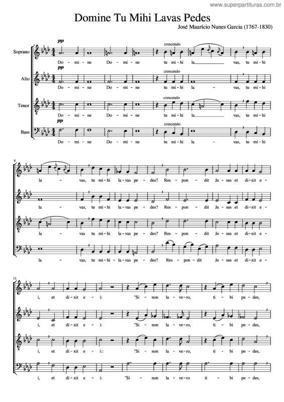 Partitura da música Domine_Tu_Mihi Versão Para Estudo