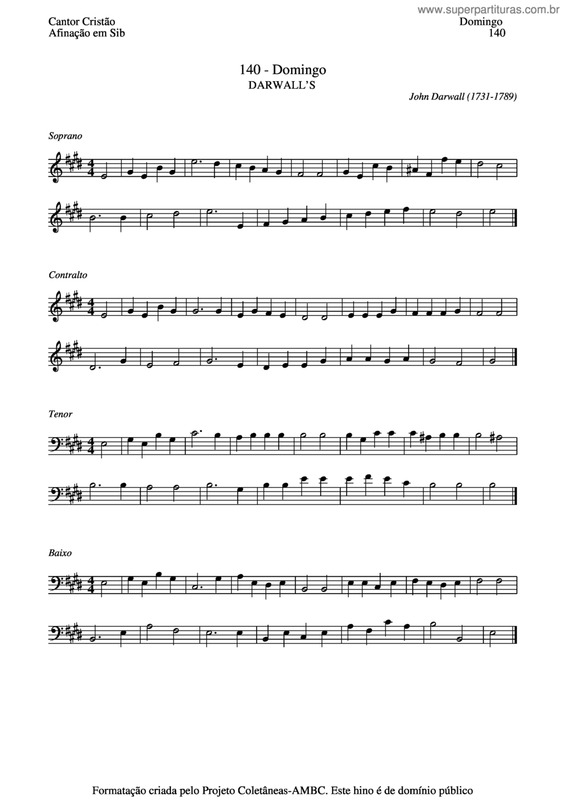 Partitura da música Domingo v.11