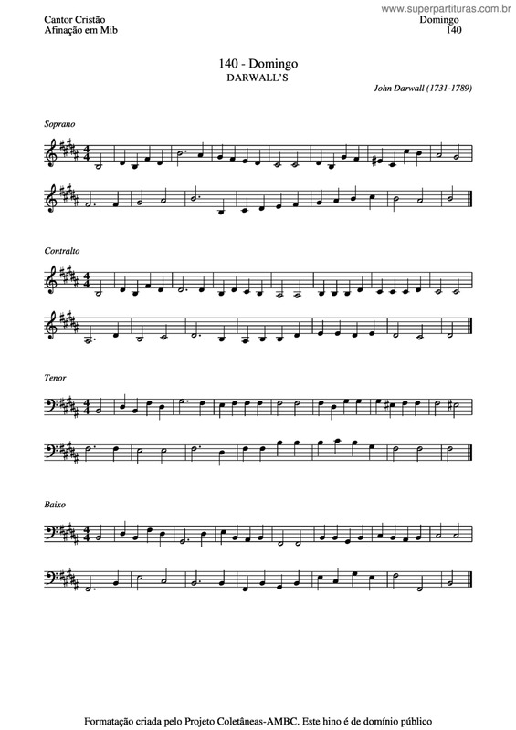 Partitura da música Domingo v.12