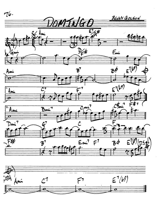 Partitura da música Domingo