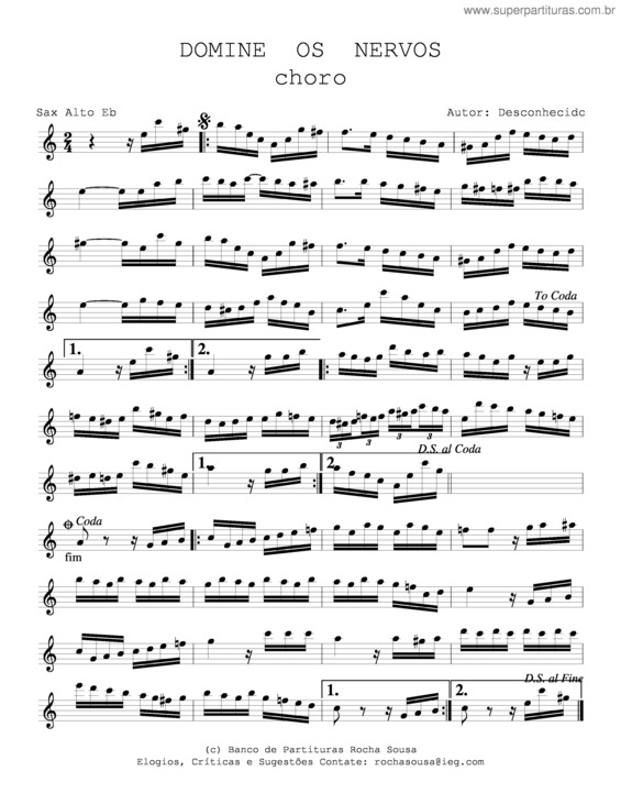 Partitura da música Dominie Os Nervos