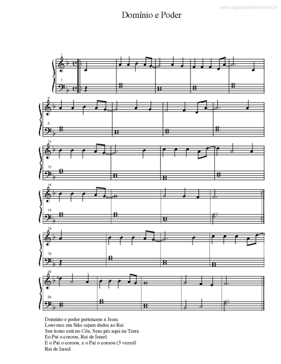 Partitura da música Domínio e Poder