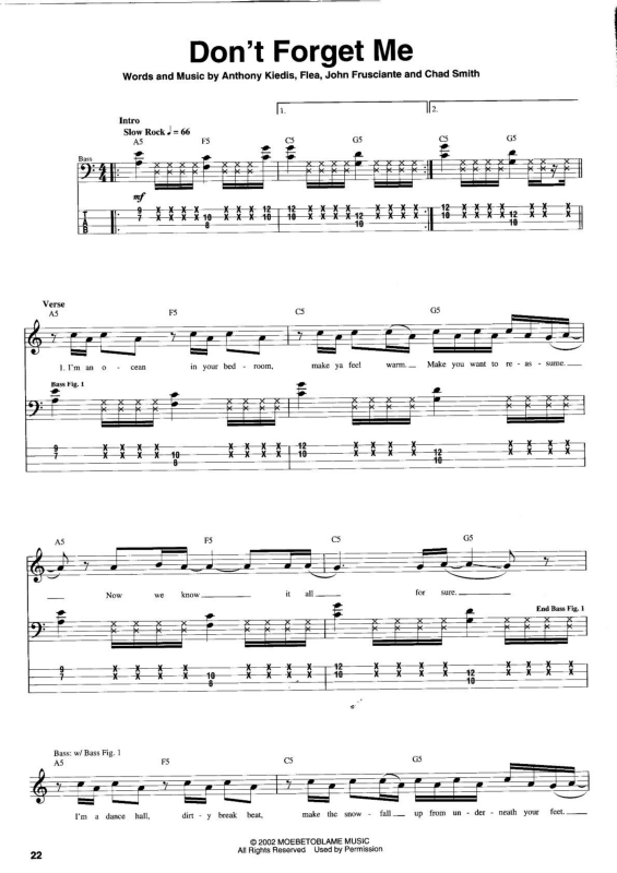 Partitura da música Don`t Forget Me