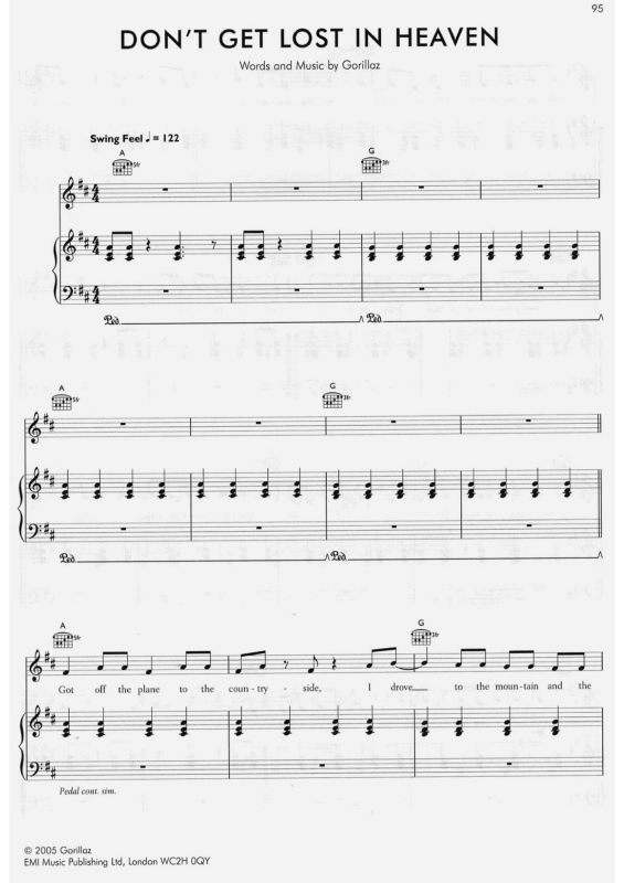 Partitura da música Don`t Get Lost in Heaven