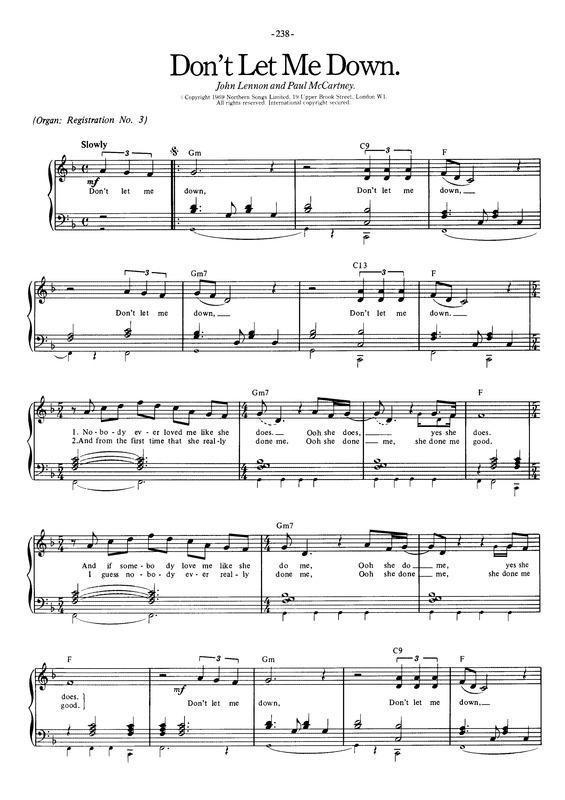 Partitura da música Don´t Let Me Down v.3