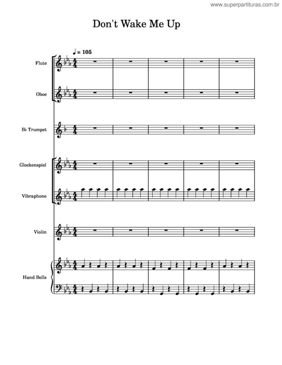 Partitura da música Don`T Wake Me Up