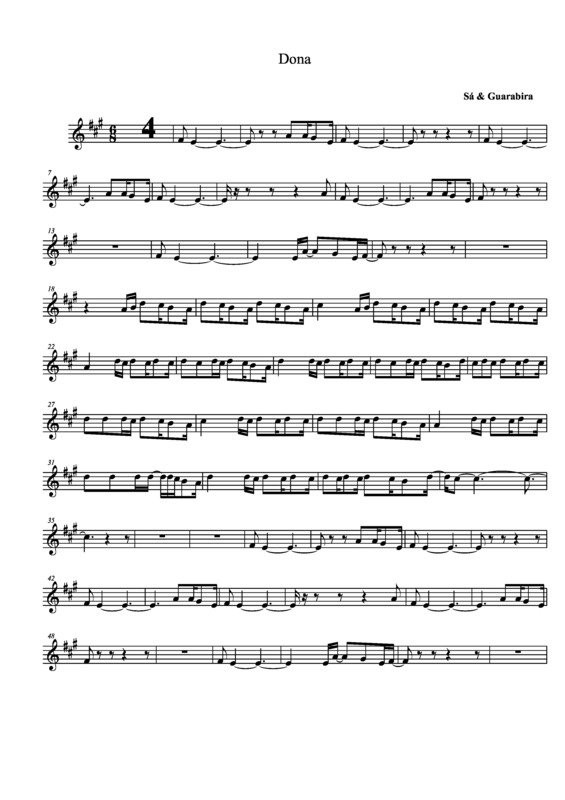 Partitura da música Dona v.4