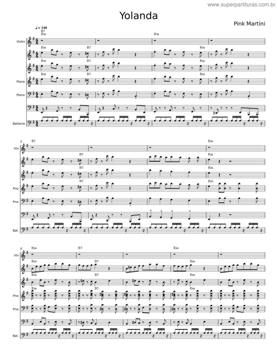 Partitura da música Donde Esta Yolanda
