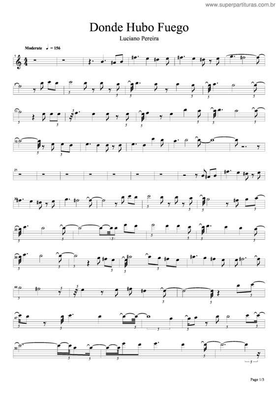 Partitura da música Donde Hubo Fuego