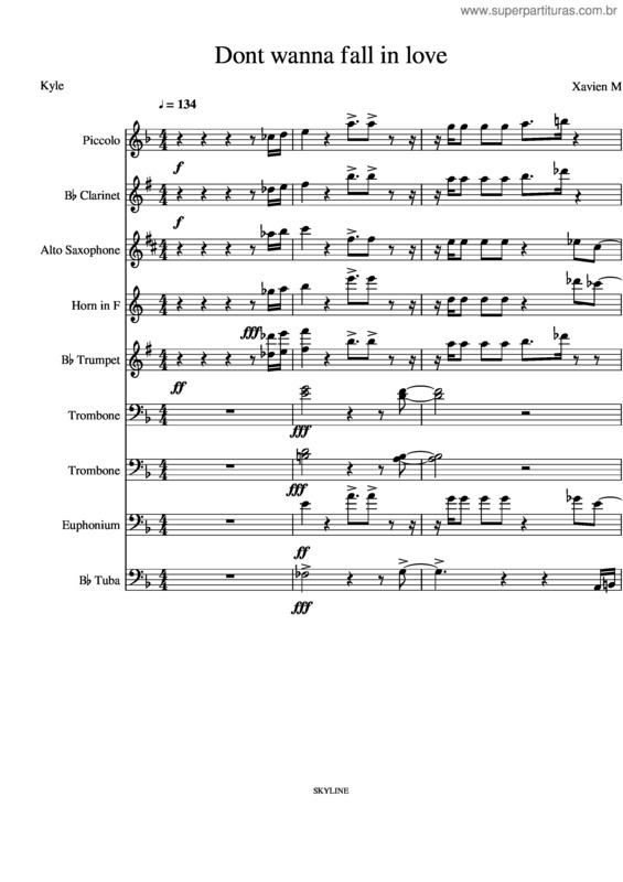 Partitura da música Dont Wanna Fall In Love