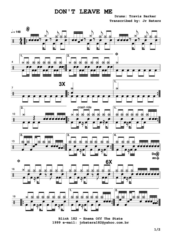 Partitura da música Don’t Leave Me