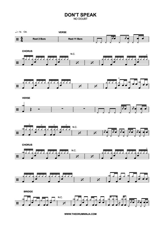 Partitura da música Don’t Speak