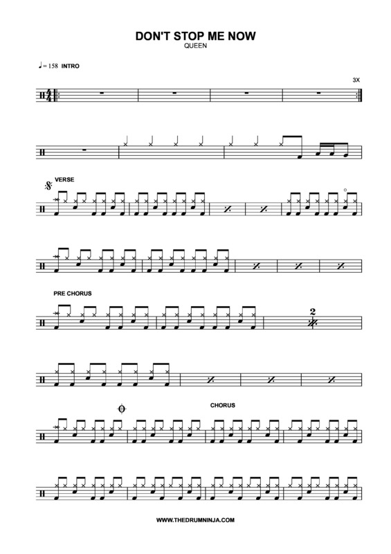 Partitura da música Don’t Stop Me Now