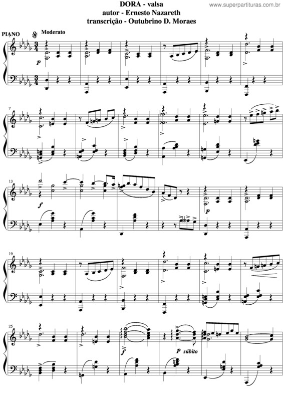 Partitura da música Dora v.4