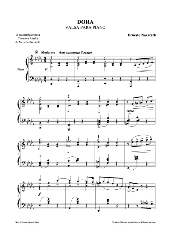 Partitura da música Dora v.5