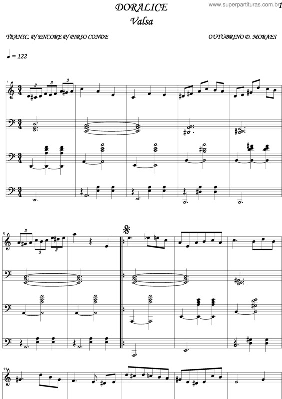 Partitura da música Doralice  v.2