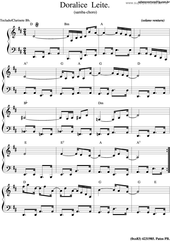 Partitura da música Doralice Leite