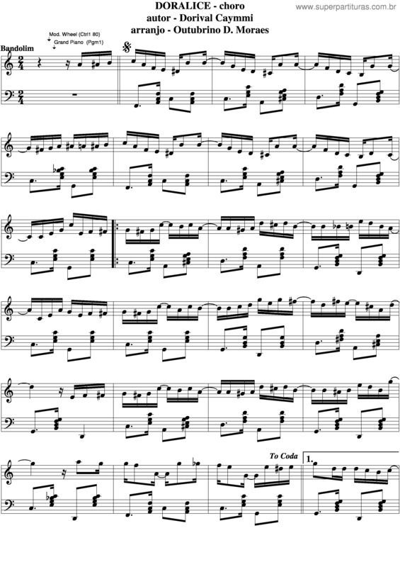 Partitura da música Doralice v.10