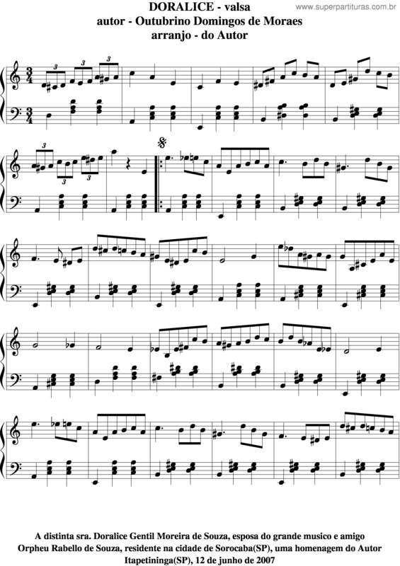 Partitura da música Doralice v.11