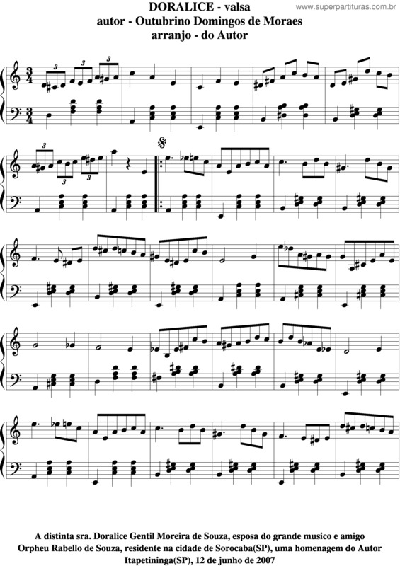 Partitura da música Doralice v.11