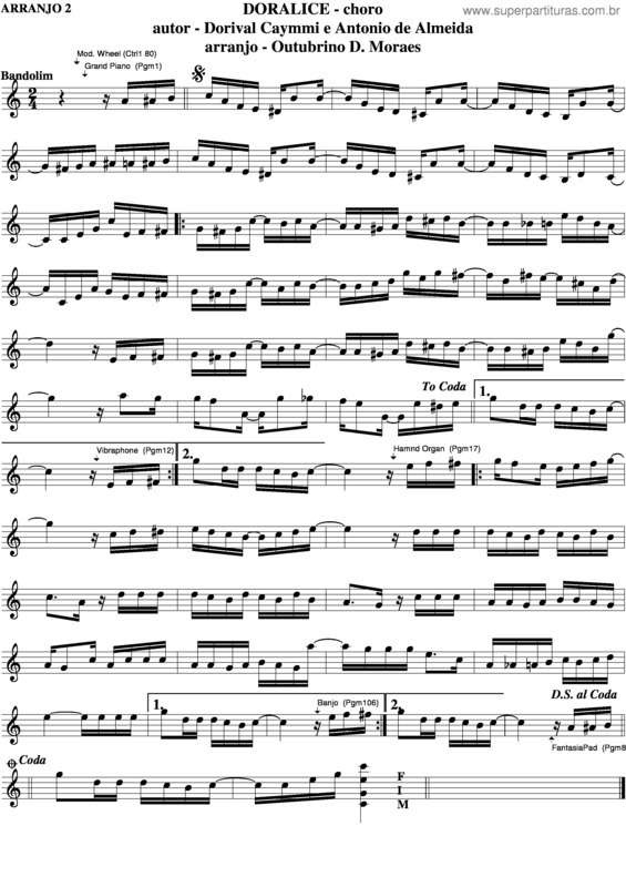 Partitura da música Doralice v.13