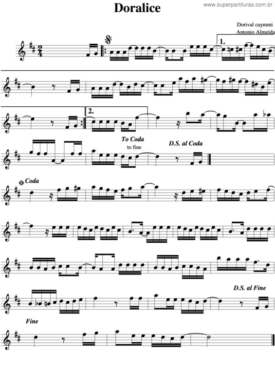 Partitura da música Doralice v.2