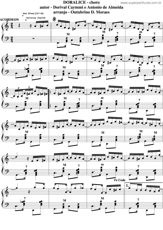 Partitura da música Doralice v.5