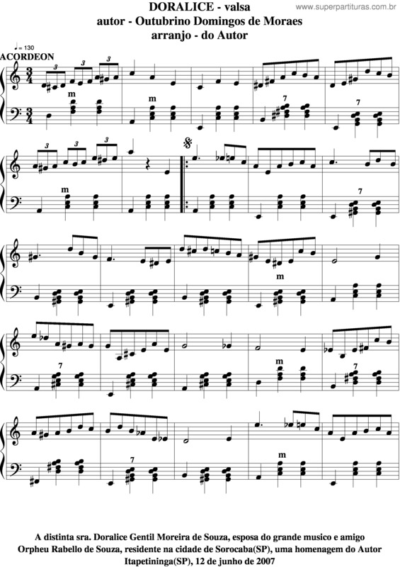 Partitura da música Doralice v.6